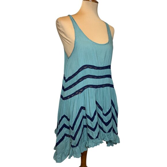 Free People Intimately Turquoise Lace Voile Dress S - Picture 2 of 5